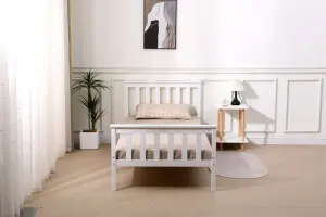 Starlight Beds Somnium White Shaker Wooden Bed Frame Super King