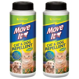 2X PestShield Move It Cat & Dog Garden Repellent 240g