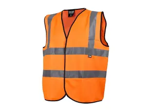 Scan Hi-Vis Safety Waistcoat in Bright Orange - Size M for Maximum Visibility and Comfort