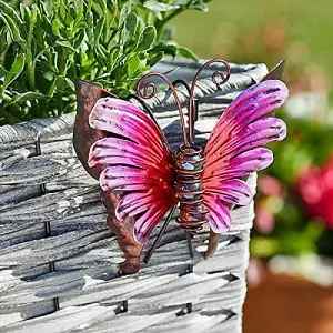 Butterfly Pot Hanger Garden Ornament Decoration Outdoor Indoor