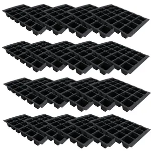 24 Cell Plant Trays Bedding Plant Pack Plastic Inserts Seed Tray Pots  60 Trays