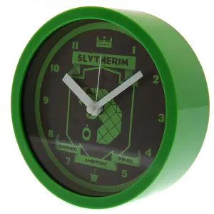 Harry Potter Slytherin Analogue Desk Clock Green/Black (One Size)