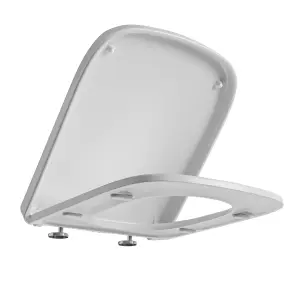 RAK Series 600 Soft Close WC Toilet Seat with Quick Release Button - Square Wrap Over