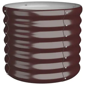 Berkfield Garden Planter Powder-coated Steel 40x40x36 cm Brown