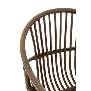 Interiors by Premier Grey Wash Natural Rattan Chair, Rustless Rattan Chair, Easy Cleaning Rattan Armchair