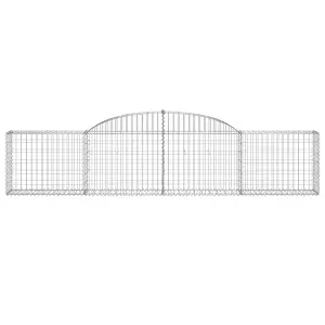 Berkfield Arched Gabion Baskets 10 pcs 300x30x60/80 cm Galvanised Iron