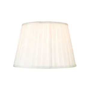 Traditional Classic Cream Faux Silk Pleated Inner Lined Lamp Shade - 10