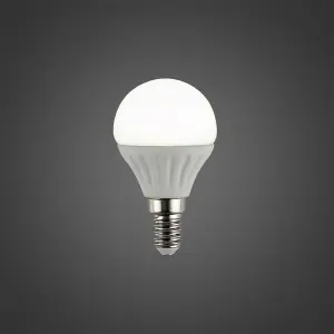 ValueLights Pack of 6 4w LED SES E14 Golfball Energy Saving Long Life Light Bulbs 6500K Cool White