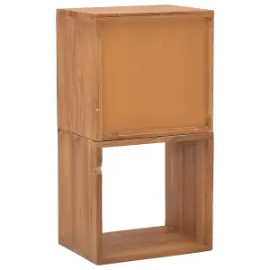 Berkfield Storage Cabinet 40x30x76 cm Solid Teak Wood