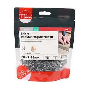 TIMCO Annular Ringshank Nails Bright - 30 x 2.36