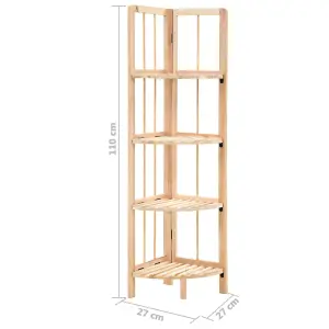 Berkfield Corner Shelf Cedar Wood 27x27x110 cm