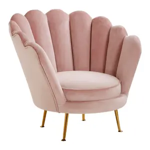 Interiors by Premier Ovala Pink Scalloped Chair