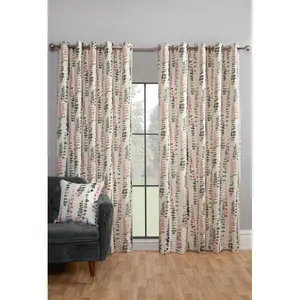 Ceara Polyester Semi Sheer Pinch Pleat Curtain Pair (Set of 2) Orange / 117 W x 137 D cm