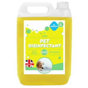 1x Lemon 5L Powerful Concentrated Disinfectant Breaks Down Unwanted Odours Linen Fresh Fragrance