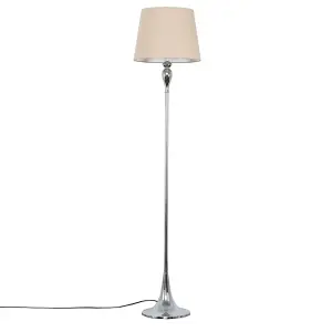 ValueLights Faulkner Modern Polished Chrome Spindle Design Floor Lamp Base