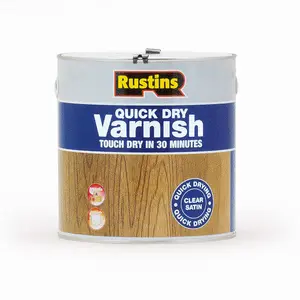 Rustins Quick Dry Varnish Satin - Clear 2.5ltr