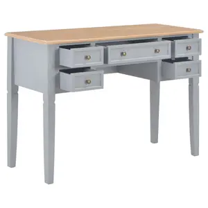 Berkfield Writing Desk Grey 109.5x45x77.5 cm Wood