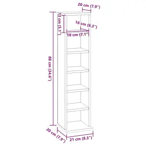 vidaXL CD Cabinet White 21x20x88 cm Engineered Wood