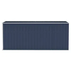 vidaXL Wall-mounted Garden Shed Anthracite 118x382x178 cm Steel