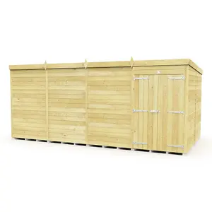 DIY Sheds 16x8 Pent Shed - Double Door Without Windows