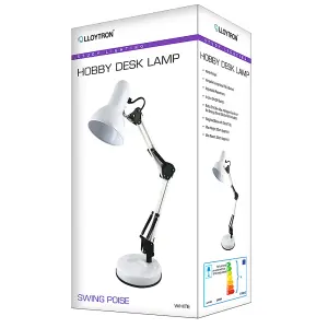 HomeLife 35w 'Swing Poise' Hobby Desk Lamp - Diamond White