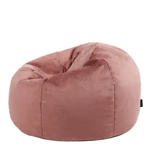 Glenys Classic Velvet Bean Bag Chair Dusk Pink