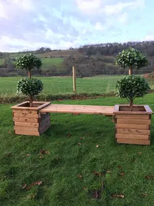 Charles Taylor Solid Wood Planter Bench