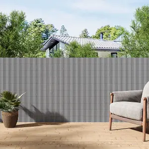 100cm W x 300cm L Sun-blocked Privacy Fence Screen Panels Light Grey