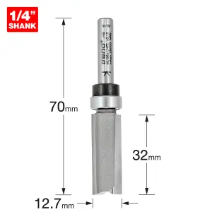 Trend 46/96X1/4TC 1/4" 12.7mm x 32mm Bearing Guided Trimmer Router Bit Cutter