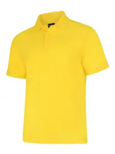 Uneek - Unisex Deluxe Poloshirt - 50% Polyester 50% Cotton - Yellow - Size XS