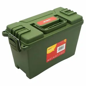 Amtech N0155 Lockable Toolbox, Weather-Resistant and Waterproof Storage Case with Twin Locking Points and 4Kg / 4.7L Capacity