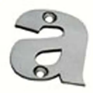 Satin Steel Door Letter A - 80mm Height 5mm Depth Front Door Letter Plaque