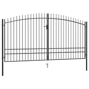 Berkfield Double Door Fence Gate with Spear Top 400x248 cm