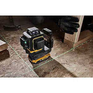 DeWalt DCLE34031D2 18V XR Compact Green Laser 3 x 360 Degree - 2 x 2.0Ah Battery