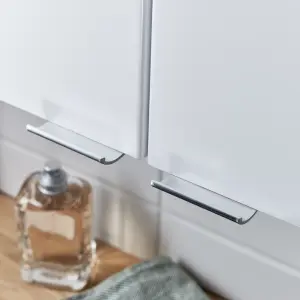 GoodHome Imandra Gloss White Double Bathroom Wall cabinet (H)90cm (W)60cm