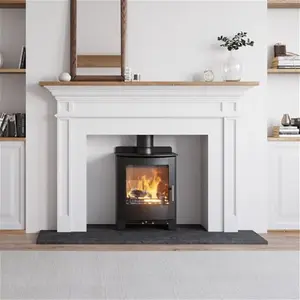 Mendip Churchill 5 Dual Control Multi Fuel Eco Stove 5Kw Output Inglenook Fireplace SIA Ecodesign Ready