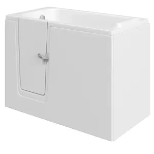 Trojan Baths Gloss White Rectangular Left-handed Deep Soak Easy access bath (L)122cm (W)65cm