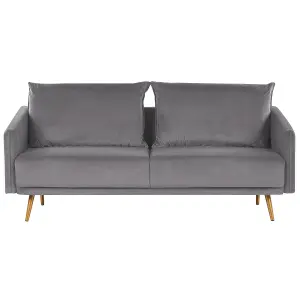 Beliani Glam Velvet Sofa Set Grey MAURA