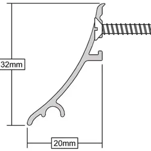 Door Rain Deflector 32mm With End Face Fixed Bottom Door Strip Gold Effect