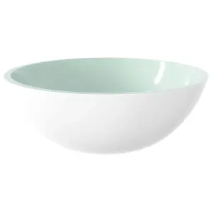 vidaXL Basin Glass 50x37x14 cm White