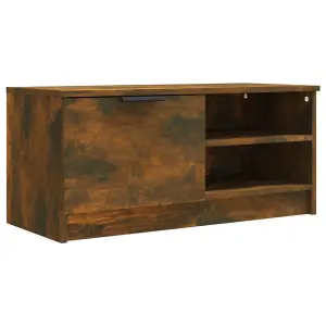 Berkfield TV Cabinet Smoked Oak 80x35x36.5 cm Engineered Wood