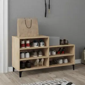 Berkfield Shoe Cabinet Sonoma Oak 102x36x60 cm Engineered Wood