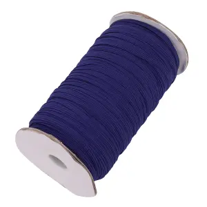 5mm Wide Flat Elastic Band, Adjustable Strech Elastic Cord Flat Tape, Royal Blue - 25 metres