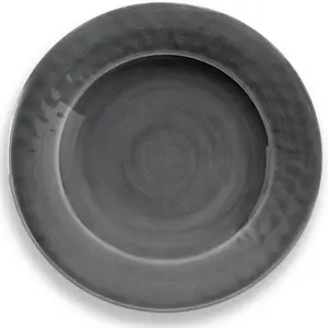 Purely Home Crackle Grey Melamine Dinner Plates - Set of 5