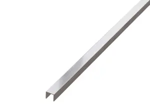 ILCOM decorative profile U 10mm x 2700mm x 0.6mm Silver Brushed Stainless Steel