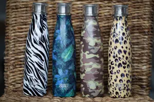 BUILT Stainless Steel Water Bottle Double Wall Sport Dark Gym Travel Flask 500ml