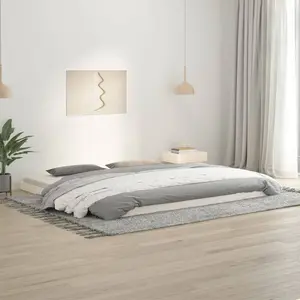 Bed Frame Solid Wood White / European Kingsize (160 x 200cm)