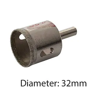 PRO 32mm Diamond Dust Core Drill Bit & Shank Tile Marble Glass Hole Saw Cutter