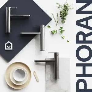 GoodHome Phoran Chrome-plated Kitchen Top lever Tap