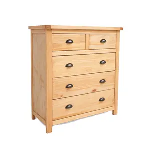 Lugo 5 Drawer Chest of Drawers Brass Cup Handle